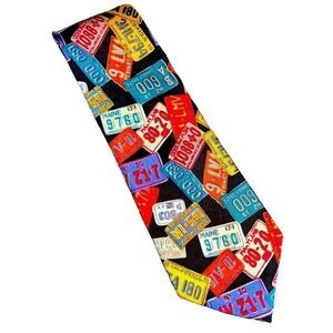 Perry Ellis Portfolio Silk License Plate Tie